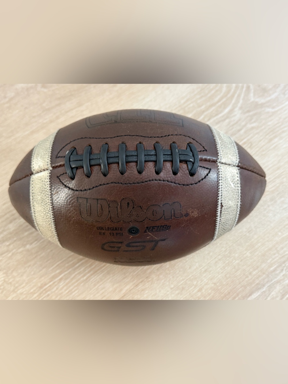 Wilson GST NCAA Leather Collegiate Rare Football Game Prepped Game Used